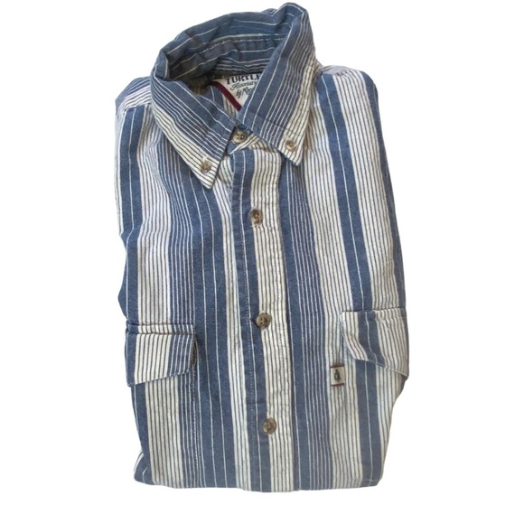 Vintage Cowboys Turtle Blue Plaid Button-down Shirt - Picture 7 of 9